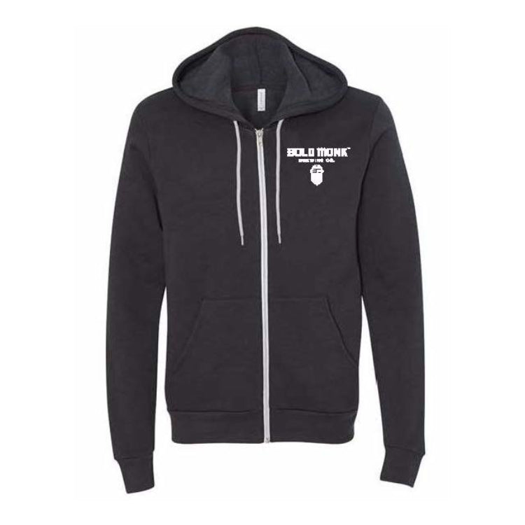 Bold Monk Light Weight Zip Hoodie (Black)