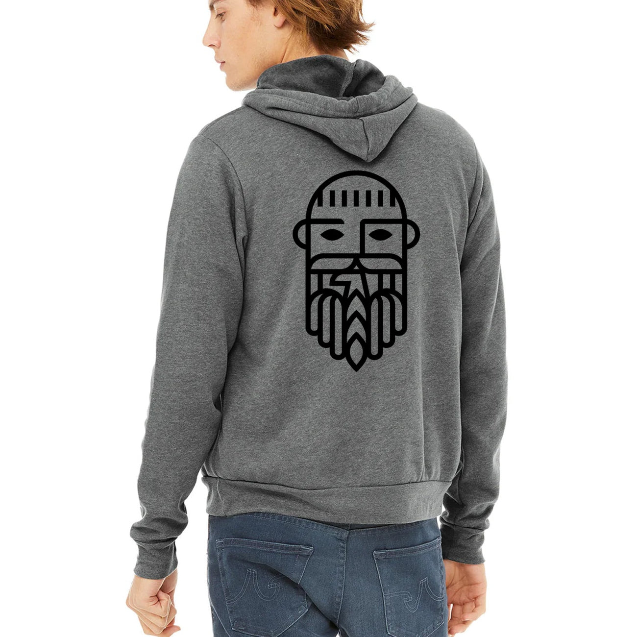 Bold Monk Hoodie in Light Grey Heather