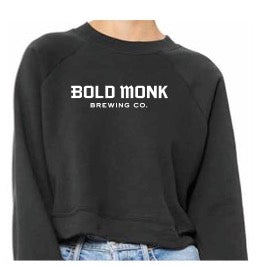 Bold Monk Cropped Crew Neck - Dark Grey