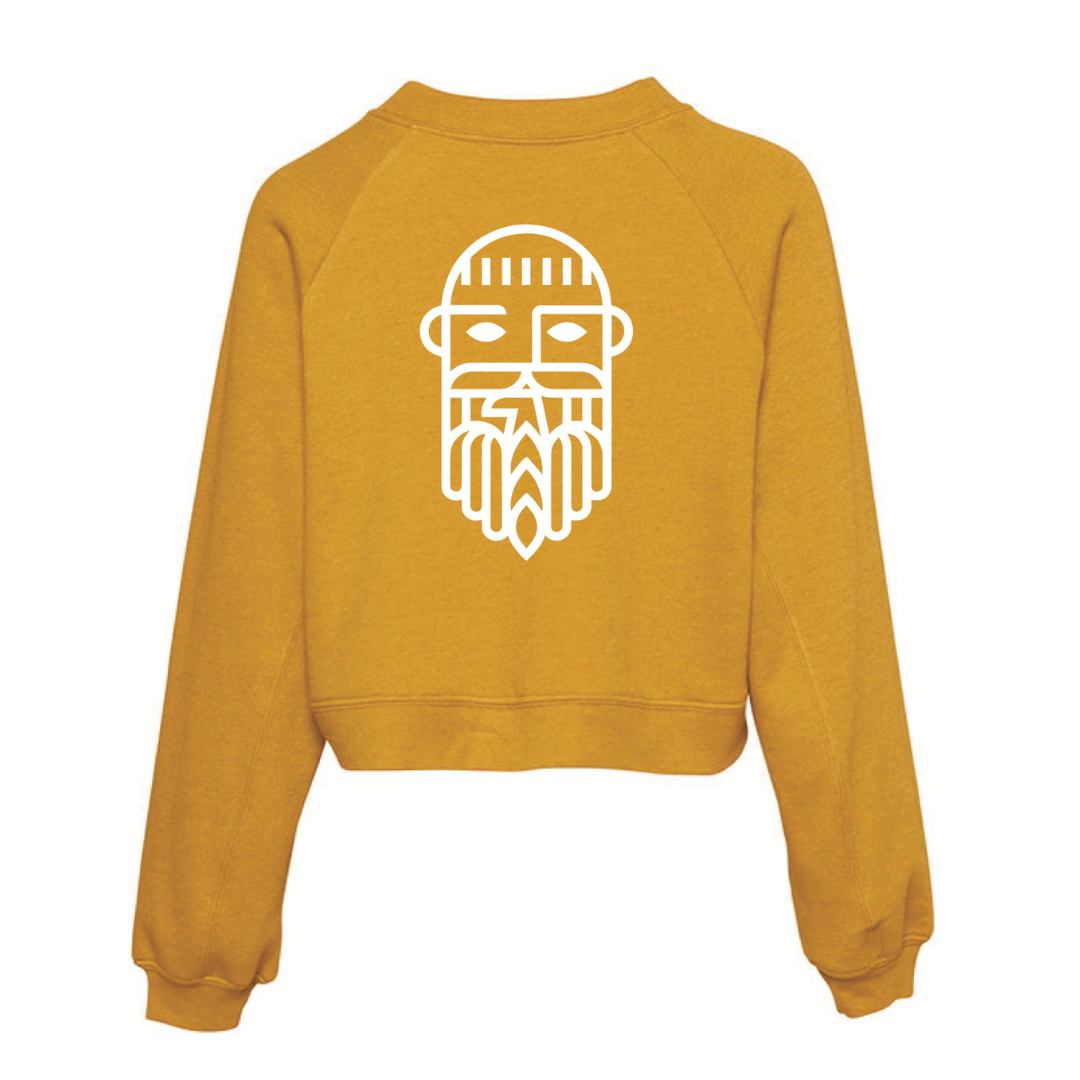 Bold Monk Cropped Crew Neck - Mustard