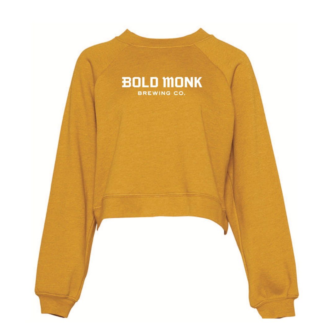 Bold Monk Cropped Crew Neck - Mustard