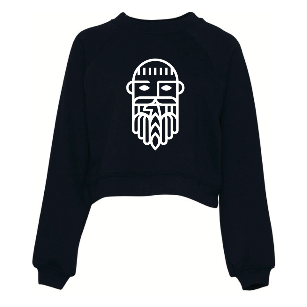 Bold Monk Cropped Crew Neck - Navy