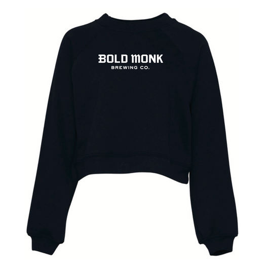 Bold Monk Cropped Crew Neck - Navy