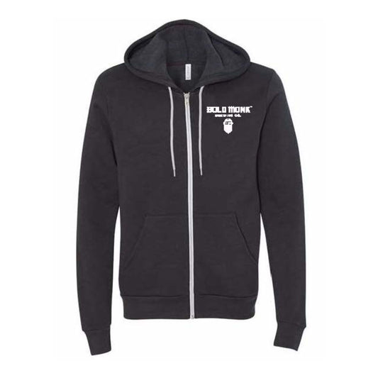 Bold Monk Light Weight Zip Hoodie (Black)