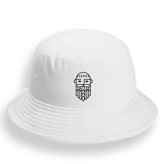 Bold Monk Bucket Hats - White & Tan